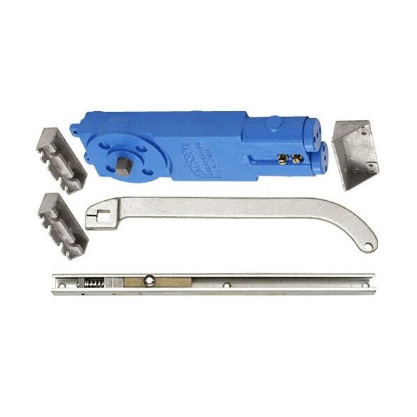 Aluminum Adjustable Spring Power Multi Size 90DegHold Open Overhead Concealed Closer W/ U-Offset Sl